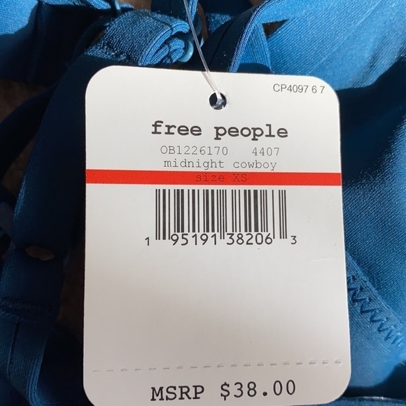 Free People Oh Scuba bralette in Midnight Cowboy size XS - Picture 6 of 8